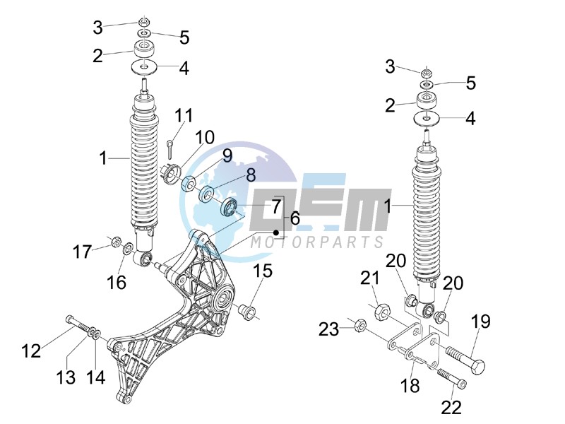 Rear suspension - Shock absorber/s