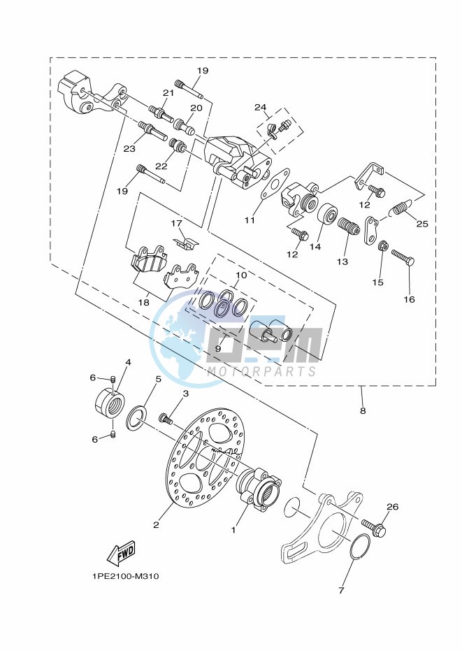 REAR BRAKE CALIPER