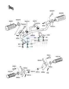 KZ 250 D [CSR] (D2) [CSR] drawing FOOTRESTS -- 81 D2- -