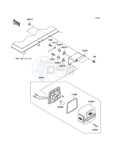 MULE_610_4X4 KAF400A8F EU drawing Taillight(s)