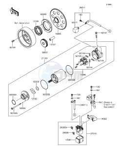 Z1000 ABS ZR1000GGF FR GB XX (EU ME A(FRICA) drawing Starter Motor