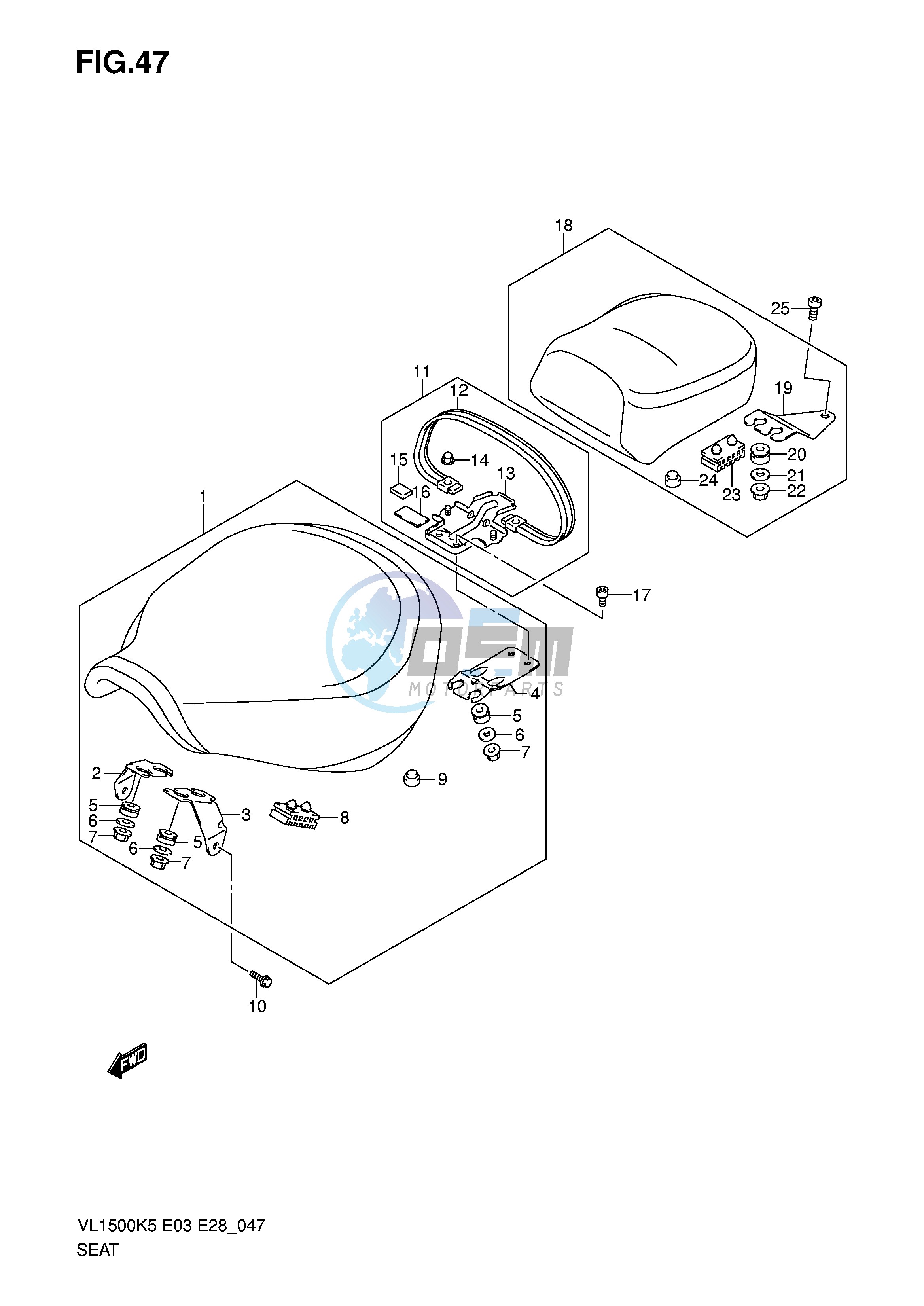 SEAT (VL1500K5 K6 K7 K8 K9)