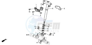 TRX350TE FOURTRAX ES drawing STEERING SHAFT