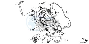 CB500XD CB500X Continue » UK - (E) drawing RIGHT CRANKCASE COVER