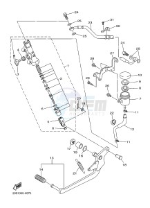 XJ6F 600 DIVERSION F (BS11 BS12) drawing REAR MASTER CYLINDER