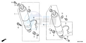 VT750CSC drawing REAR CUSHION (VT750CS/ C/ CA)