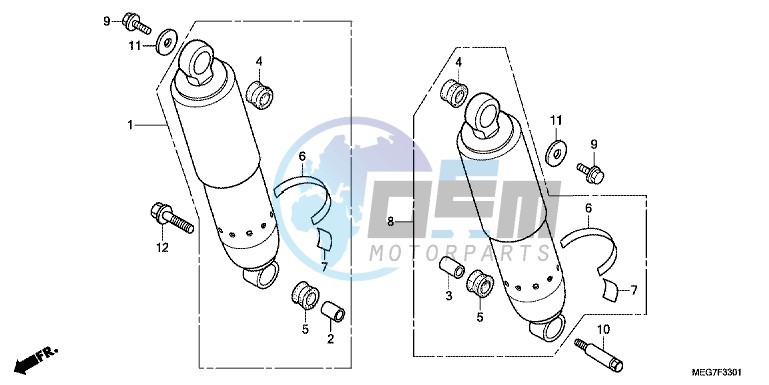 REAR CUSHION (VT750CS/ C/ CA)