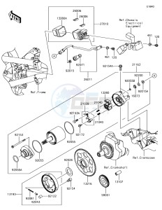 VERSYS-X 300 ABS KLE300CHF XX (EU ME A(FRICA) drawing Starter Motor