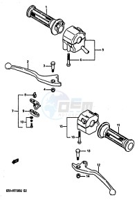 GSX-R1100 (G-H-J) drawing HANDLE SWITCH