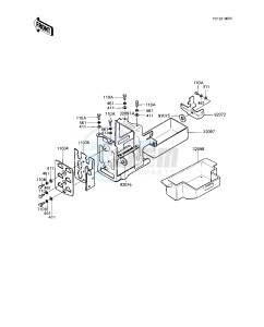 KZ 1100 A [SHAFT] (A1-A3) [SHAFT] drawing BATTERY CASE_TOOL CASE