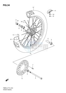 RM85 (P19) drawing FRONT WHEEL (RM85L2 P19)