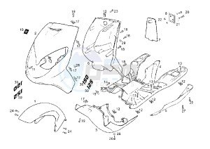 BOULEVARD 125-150 cc drawing FRONT BODY