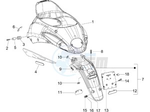 Liberty 50 4t drawing Rear cover - Splash guard