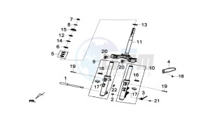 GTS 300i ABS drawing FRONT FORK/ STEERING HEAD BEARING / FRONT FORK