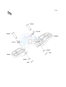 KX 125 M (M1) drawing FOOTRESTS