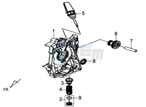 X'PRO 50 25KMH (L8) NL EURO4 drawing CRANKCASE  RIGHT / START MOTOR