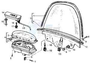 Hexagon LX-LXT 125-180 drawing Speedometer - Windscreen