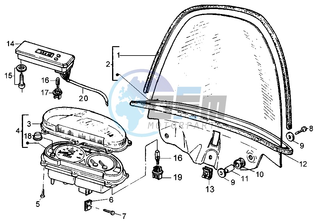 Speedometer - Windscreen