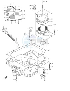 GSX1400 (E2) drawing OIL PAN