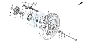 SK50M drawing FRONT WHEEL