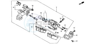 CR85R drawing REAR BRAKE CALIPER