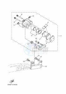 YZ85LW YZ85 (B0GG) drawing REAR BRAKE CALIPER