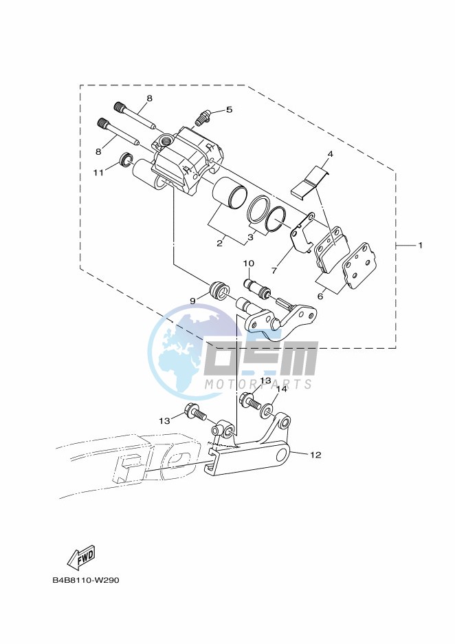 REAR BRAKE CALIPER