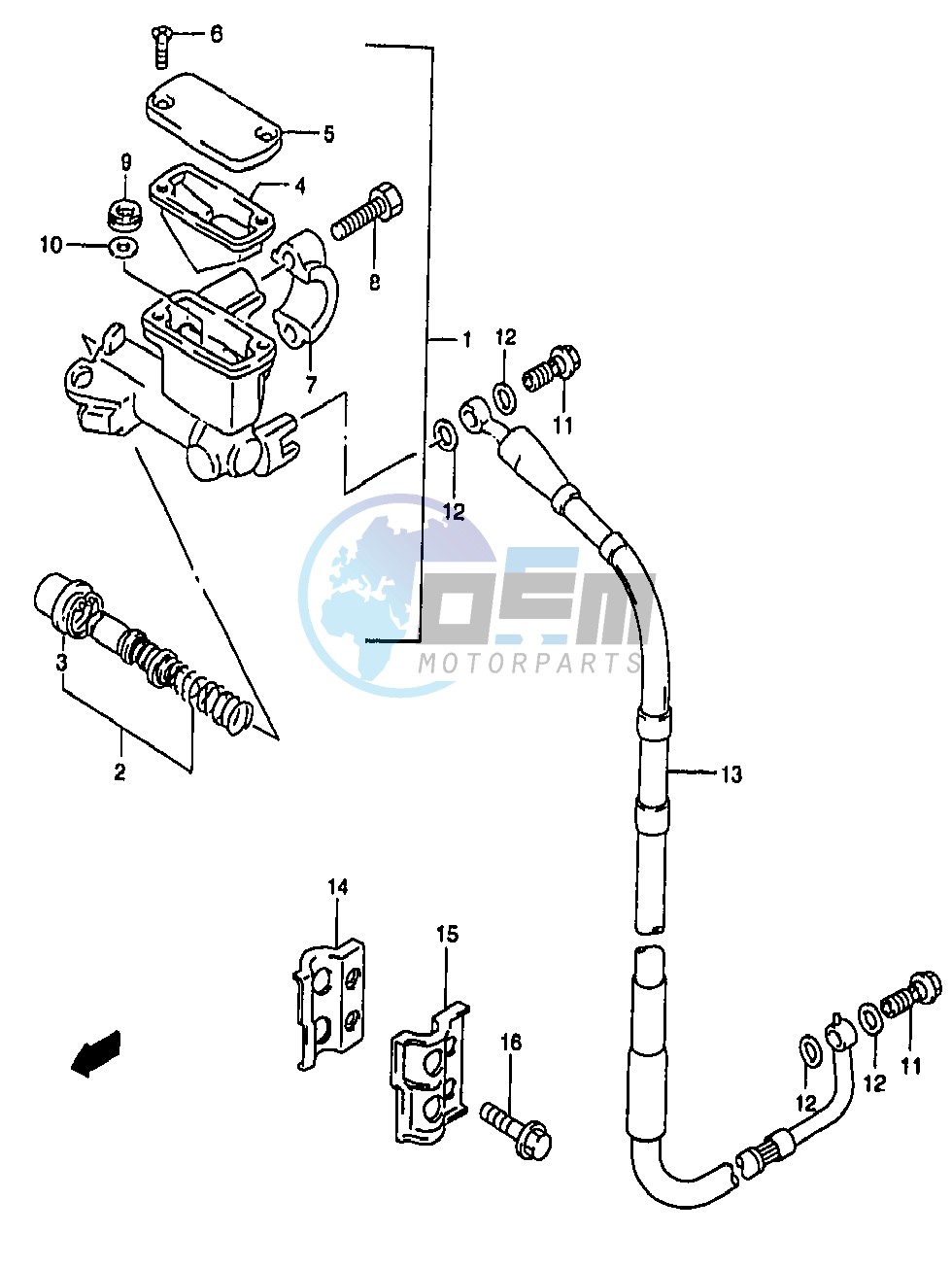 FRONT MASTER CYLINDER (MODEL X Y)