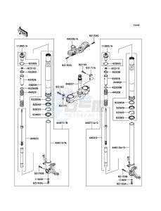 NINJA ZX-10R ZX1000D7F FR GB XX (EU ME A(FRICA) drawing Front Fork