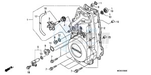 ST1300AC Pan Europoean -ST1300 CH drawing FRONT CRANKCASE COVER