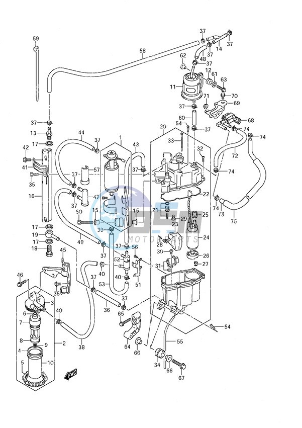 Fuel Pump/Fuel Vapor Separator (2004 to 2010)