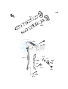 Z800 ABS ZR800BGF FR GB XX (EU ME A(FRICA) drawing Camshaft(s)/Tensioner