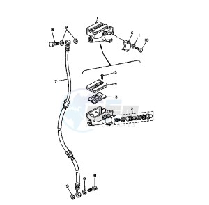 XV DX VIRAGO 535 drawing FRONT MASTER CYLINDER