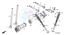 TRX500FM9 Australia - (U) drawing CAMSHAFT