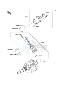 KVF650 4x4 KVF650D8F EU GB drawing Crankshaft