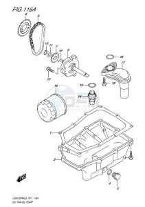 GSX-250 RA drawing OIL PAN-OIL PUMP