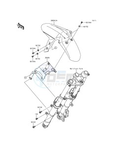 NINJA 300 EX300AGF XX (EU ME A(FRICA) drawing Front Fender(s)