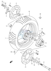 SV650 (E2) drawing REAR WHEEL