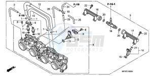 CB1000RA9 France - (F / ABS CMF) drawing THROTTLE BODY