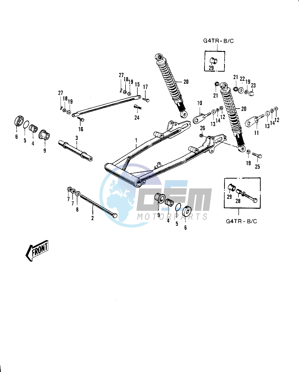 SWING ARM_SHOCK ABSORBERS -- 70-73- -