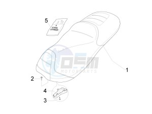 MP3 500 Sport (USA) USA drawing Saddle seats - Tool roll