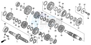 TRX450ER drawing TRANSMISSION