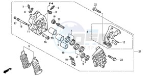 VTX1800C drawing R. FRONT BRAKE CALIPER