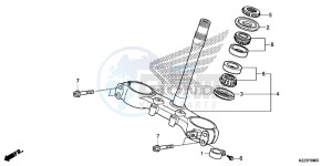 CRF250ME CRF250M UK - (E) drawing STEERING STEM