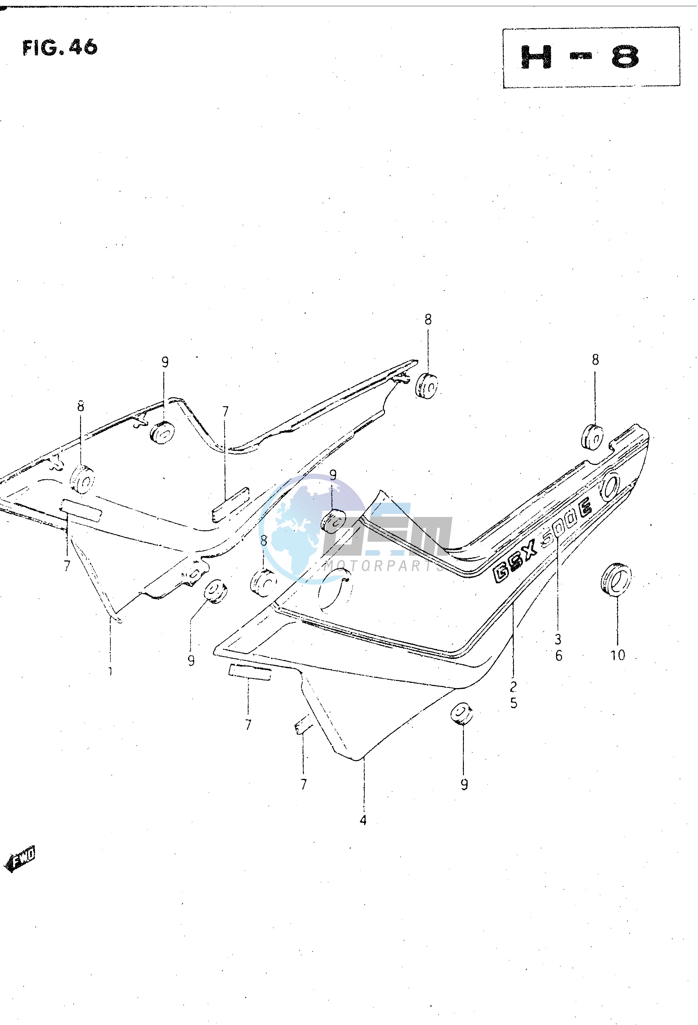 FRAME COVER (GSX500EF)