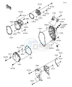 NINJA ZX-6R ZX636EGFA GB XX (EU ME A(FRICA) drawing Engine Cover(s)