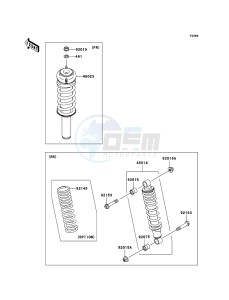 MULE_610_4X4 KAF400A9F EU drawing Shock Absorber(s)