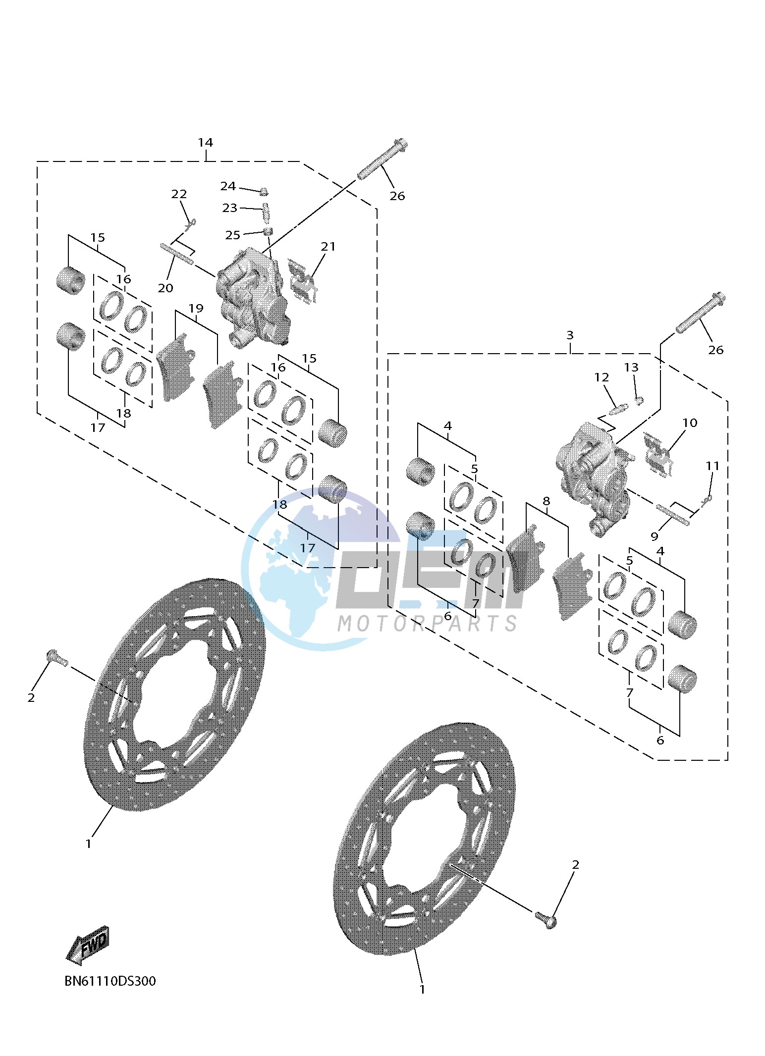 FRONT BRAKE CALIPER