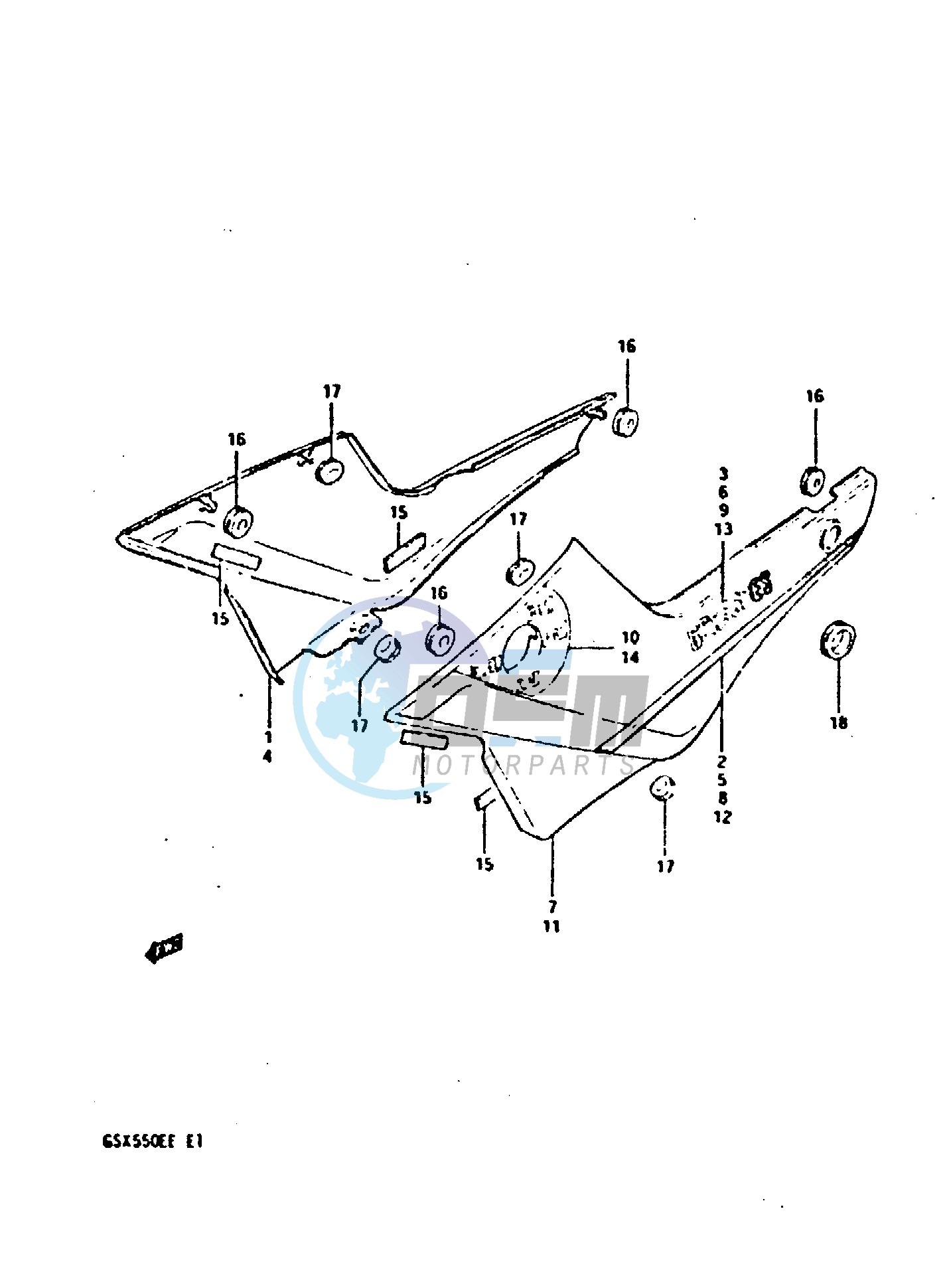 FRAME COVER (GSX550ESE)