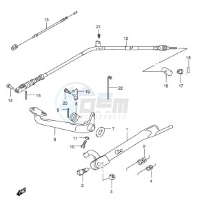 GZ250 (E1) drawing STAND - REAR BRAKE